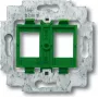 BUSCH JAEGER 1753-0-8048 - 2 x RJ-45 - verde - metal - plástico