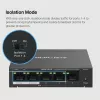 Switch de secretária Mercusys 5 portas Gigabit com 4 portas PoE+