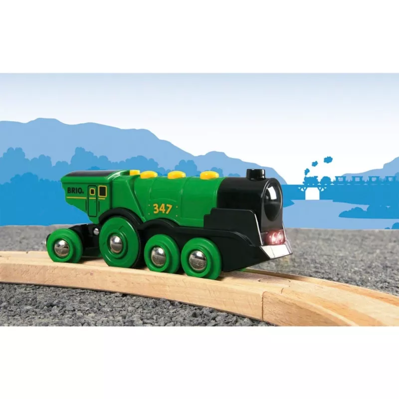 Locomotiva a bateria World Grüner Gustav, veículo de brincar verde