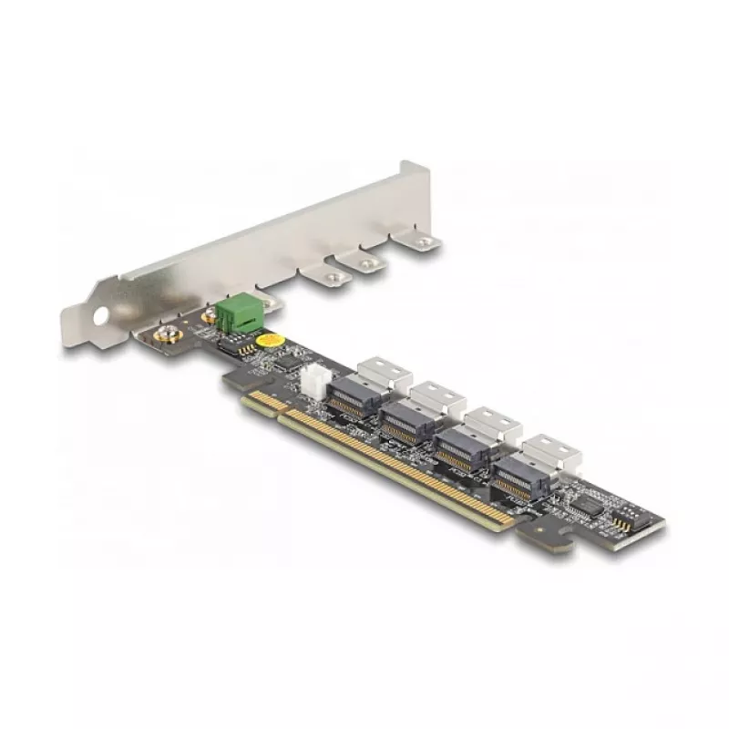 Placa DeLOCK PCI Express x16 para 4 x SFF-8654 4i NVMe Bifurcation internos