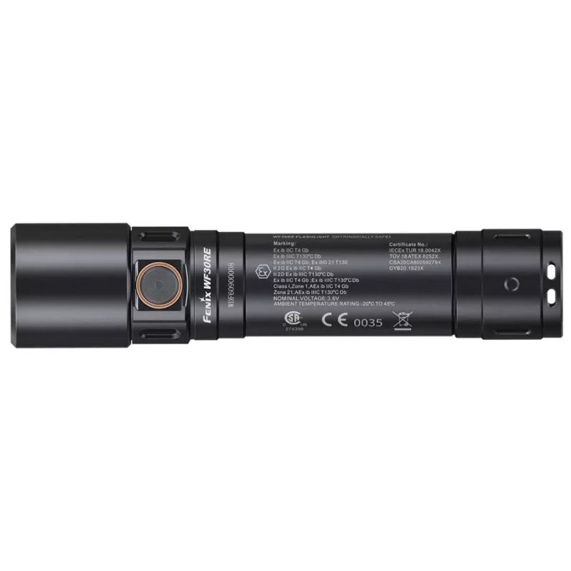 Lanterna frontal Fenix WF30RE preta LED IP68 120h de autonomia