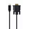 Gembird A-CM-VGAM-01 cabo adaptador de USB-C para VGA macho, 1920x1080 60 Hz, 2 m, preto