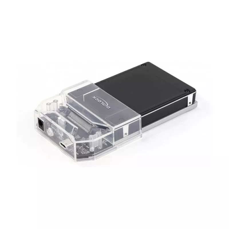 Docking station DeLOCK USB Type-C para 1 x SSD U.2 preto
