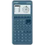 Calculadora gráfica CASIO FX-7400GIII com ecrã ciano, visor de 21 dígitos