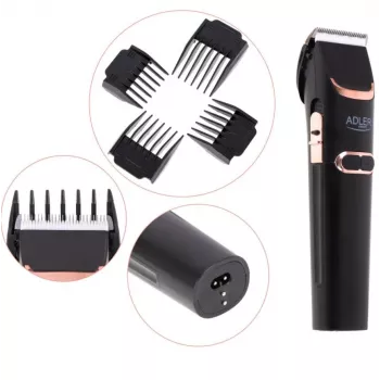 Máquina de cortar cabelo sem fios Adler AD 2832, preto