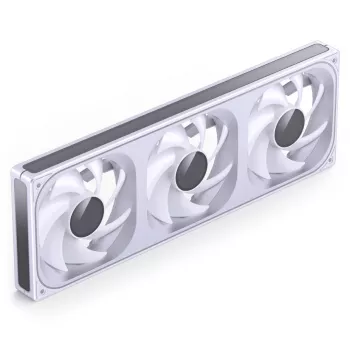 Kit de ventoinhas para radiador 360mm ARGB PWM Jonsbo ZB-360 branco — 3 ventoinhas 120mm PWM ARGB para radiadores de refrigeração líquida