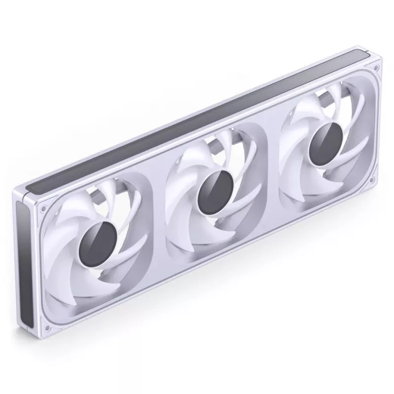 Kit de ventoinhas para radiador 360mm ARGB PWM Jonsbo ZB-360 branco — 3 ventoinhas 120mm PWM ARGB para radiadores de refrigeração líquida