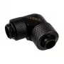 Alphacool Eiszapfen 13/10mm compressão 90° rotativa G1/4 - Acessório para sistema de refrigeração líquida - Deep Black, preto mate (17230)