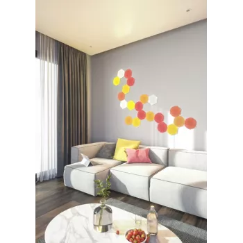 Painel LED hexagonal Nanoleaf NL42-6002HX-15PK, RGB, pack de 15, alimentação AC