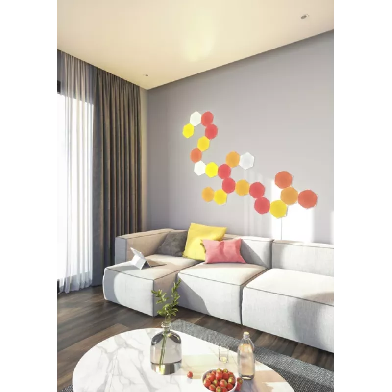 Painel LED hexagonal Nanoleaf NL42-6002HX-15PK, RGB, pack de 15, alimentação AC