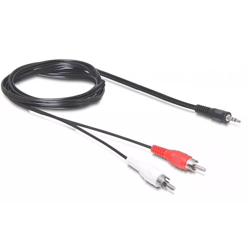 Cabo de áudio 3,5 mm/2 x RCA DeLOCK 84212