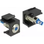 Delock 86461 Keystone LED, azul 6 V, preto