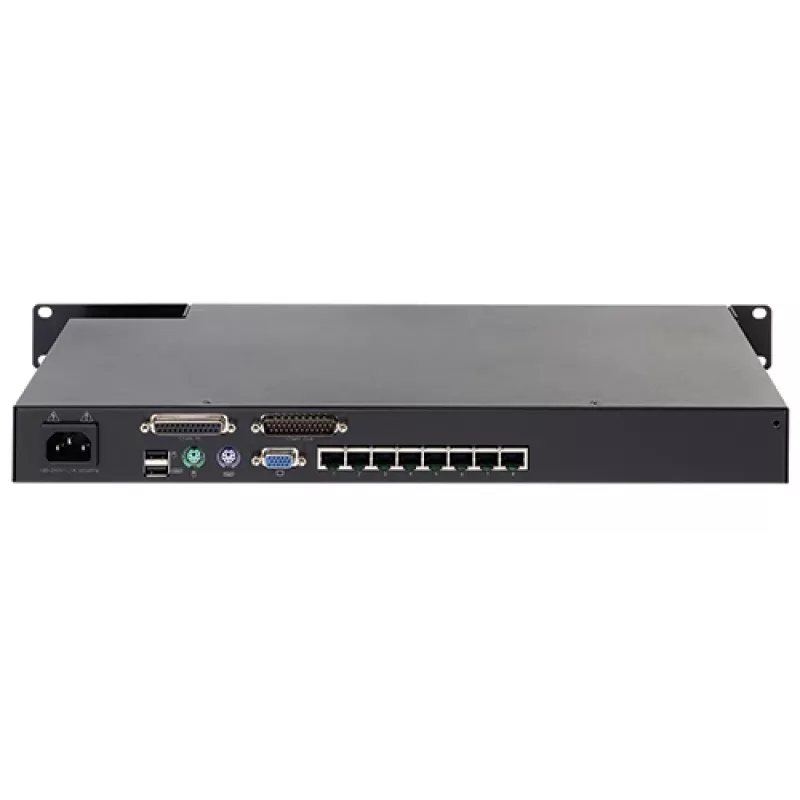 Switch KVM APC KVM0108A, 8 portas PS/2 VGA, rack 1U, 1600x1200, preto