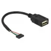 Cabo USB DeLOCK 84831 USB 2.0 0,15 m preto