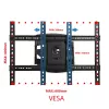 Suporte de parede ESPERANZA ERW021 para televisores de ecrã plano 40–85 polegadas, metal, inclinável, distância 6–50 cm, capacidade de carga 68 kg, VESA 200x100–600x500 mm