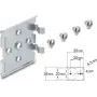 Clipe para calha DIN com 5 furos de fixação, montagem horizontal e vertical, DELOCK 67394