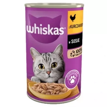 Alimento húmido para gatos Whiskas 400 g – sabor a frango, gatos adultos, lata