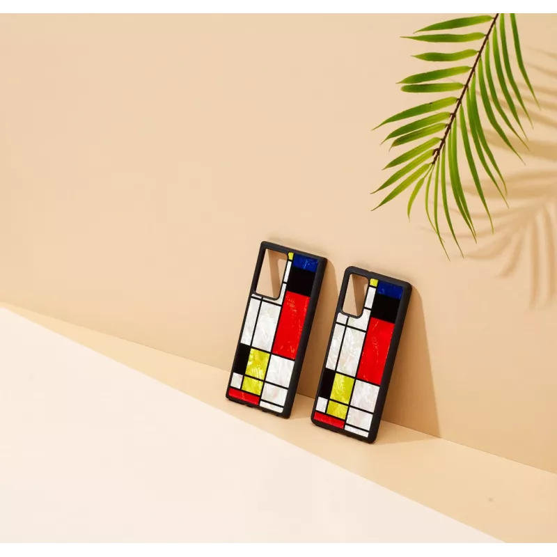 Capa de proteção iKins para Samsung Galaxy Note 20 Ultra — Mondrian preto