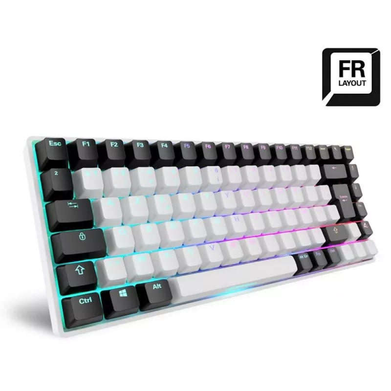 Teclado Sharkoon SKILLER SGK50 S3 Gaming USB AZERTY francês branco