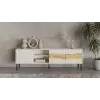 Móvel de TV cama meble INSERTO 3D1W 190x40x62 cm acabamento cashmere com LED