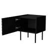 Mesa de cabeceira Cama meble LUCCA, 2 unid., 47x40x52 cm, preto, MDF/aglomerado