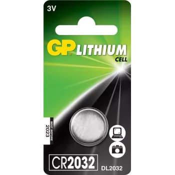 Pilha botão de lítio GP CR2032 3V, 1 unidade (blister)