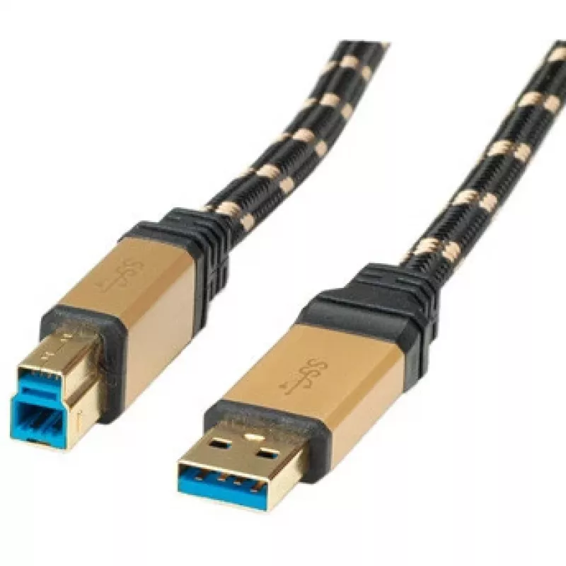 Cabo USB 3.0 ROLINE GOLD Type-A macho - B macho 3,0 m
