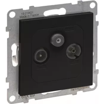 Legrand SEANO 765469 Tomada terminal TV-R-SAT para TV HD, antracite