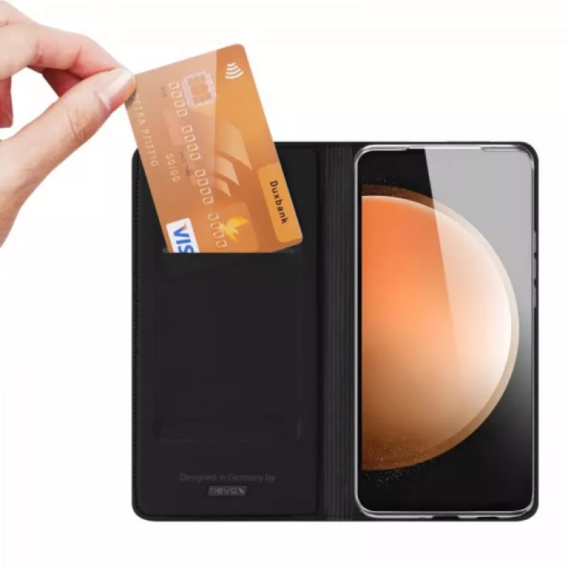 Carteira com capa Nevox para Samsung Galaxy S25 FE, preto (2575)