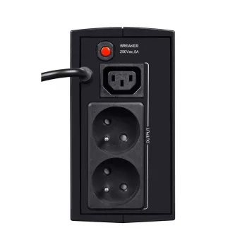 Fonte de alimentação ininterrupta EVER DUO 350 AVR, UPS torre line-interactive, 0,35 kVA (245 W), 2 saídas C13, bateria VRLA 12 V 5 Ah