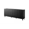 Cómoda Cama Meble ETNA 2000×420×820 mm, preto mate, aglomerado