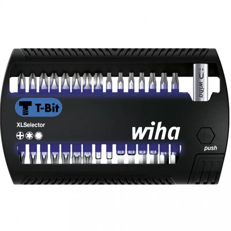 WIHA 41830 - Conjunto de bits XLSelector, 31 peças mistas, 25 mm, T-Bit (41830)