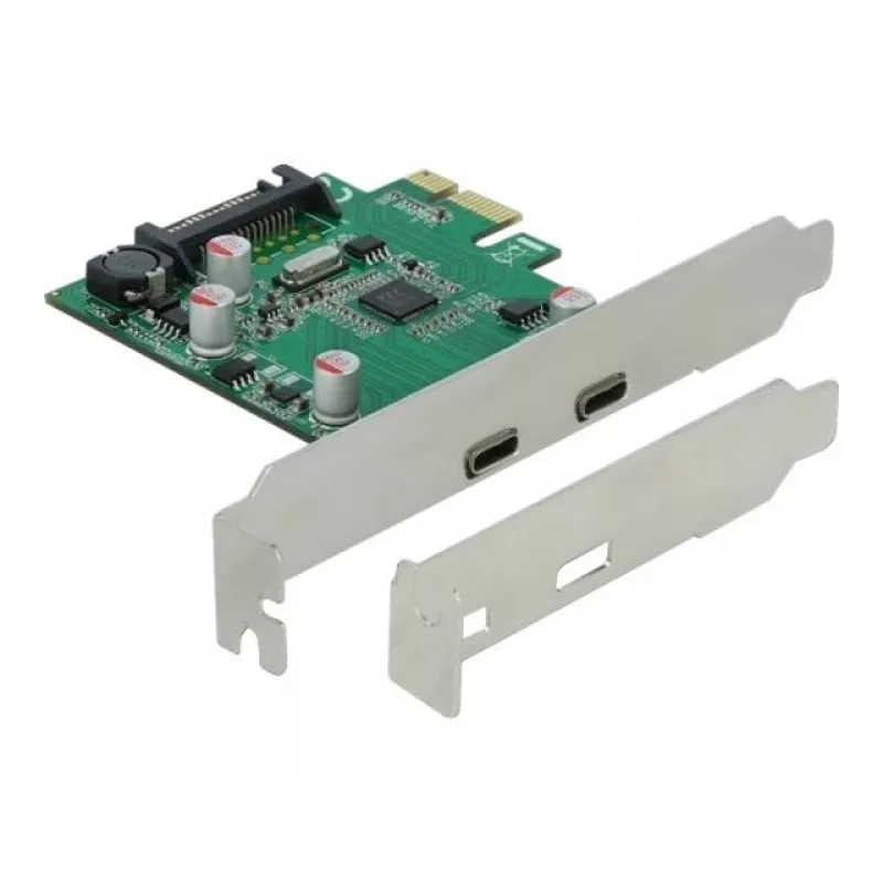 Placa DeLOCK PCI Express x1 para 2 x conector fêmea USB Type-C™