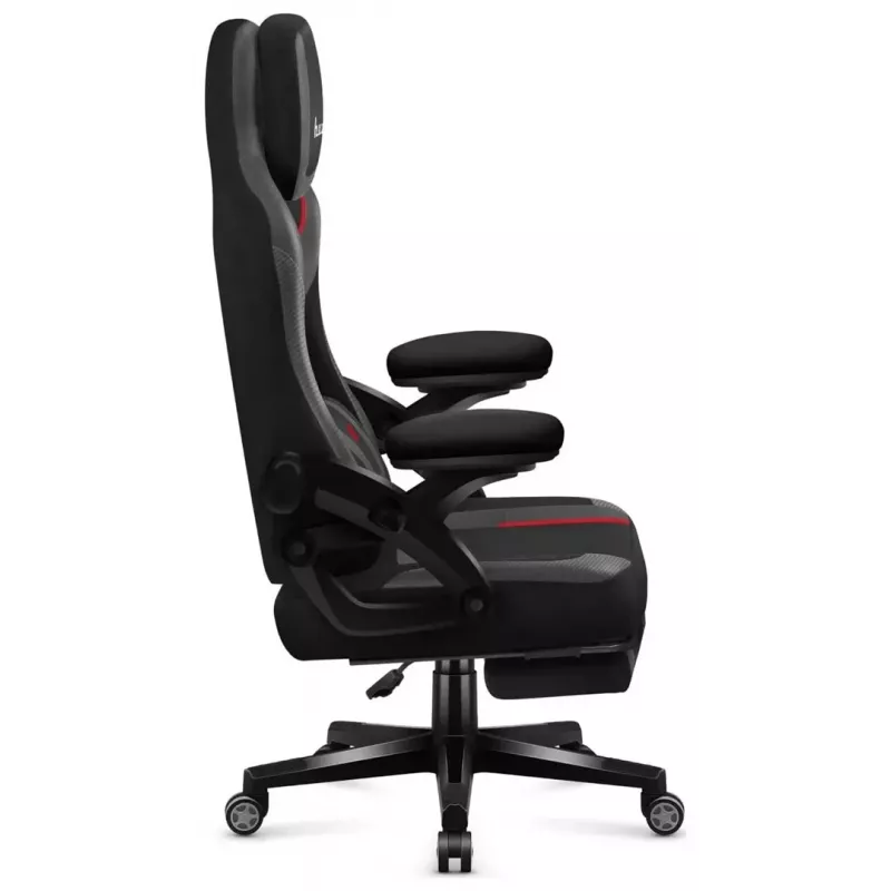 Cadeira de gaming huzaro Force 4.6 — assento ergonómico em tecido, altura ajustável, reclinável, apoio lombar, 130 kg máx., largura do assento 41 cm