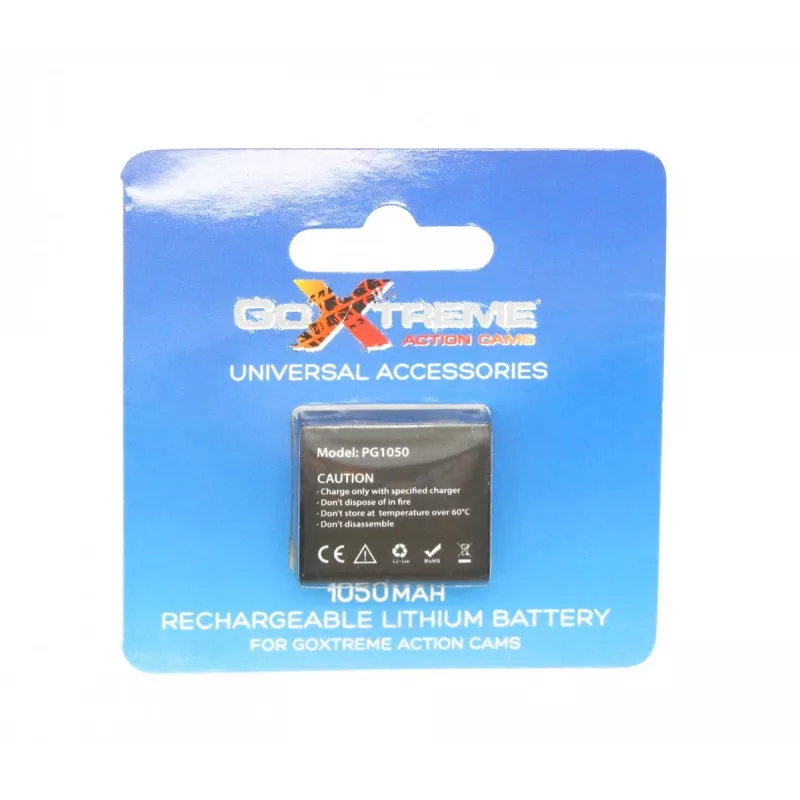 Bateria GoXtreme 1050mAh 3,7 V para Rallye, Endurance, Discovery e Pioneer