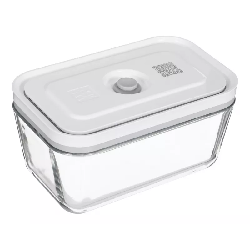 ZWILLING Fresh & Save 36803-003-0 conjunto de recipientes retangulares de vidro a vácuo, 3 un. (S/M/L, 0,35/0,75/1,6 L), borossilicato, adequado para micro-ondas/forno/máquina de lavar loiça, cinzento/transparente