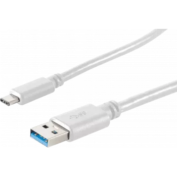 Cabo USB ShiverPeaks BS13-31046 USB 3.2 Gen 1 3 m USB-A USB-C branco