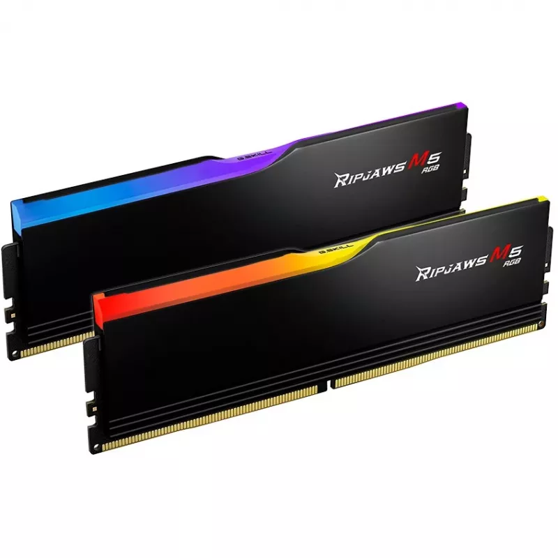 DIMM 64 GB DDR5-5200 (2x 32 GB) Dual-Kit, memória preta, F5-5200J4040A32GX2-RM5RK, Ripjaws M5 RGB