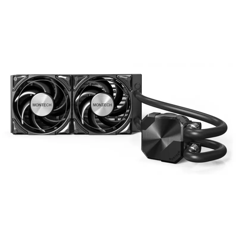 Refrigeração líquida all-in-one para processador Montech HyperFlow Silent 240 12 cm preto 1 unid.