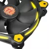 Ventoinha de caixa Thermaltake Riing 14 LED 140mm preto/amarelo