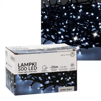 Conjunto de barras de luz LED Extralink 500L branco frio — comprimento 3 m + 25 m interior/exterior