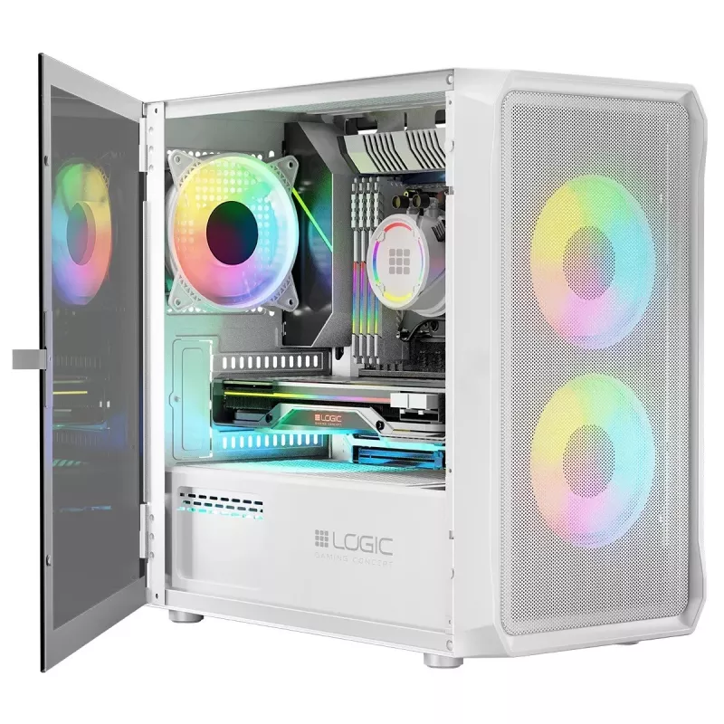 Caixa Logic PORTOS ARGB MINI USB 3.0 branco