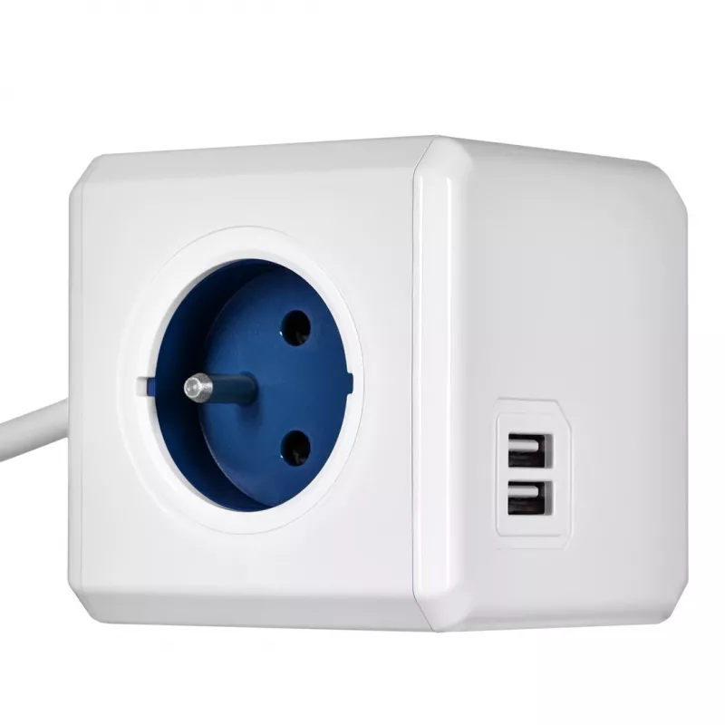 Régua de tomadas Allocacoc 2402BL/FREUPC 1,5 m 4 tomadas AC interior azul, branco