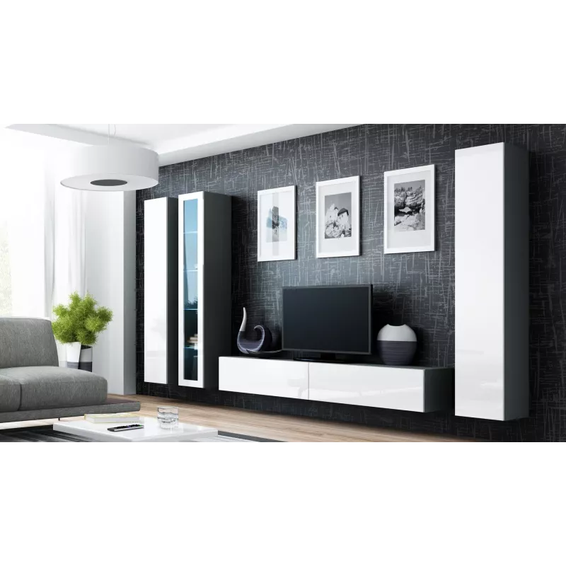 Armário fechado Cama VIGO '180' 180/40/30 carvalho Sonoma/branco brilhante