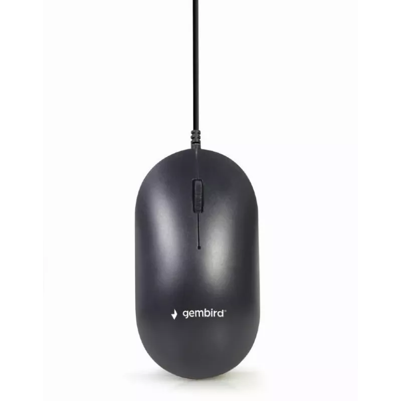Teclado Full-Size com fios com rato Gembird KBS-UML-01 — USB, QWERTY US, 104 teclas, preto