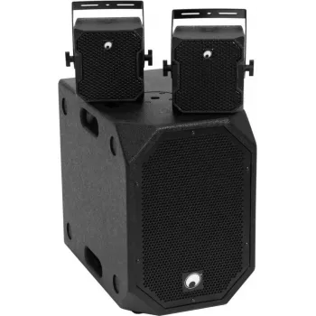 Conjunto de altifalantes ativos Omnitronic BOB-10A com 2x BOB-4 (caixa PA ativa e dois altifalantes satélite)