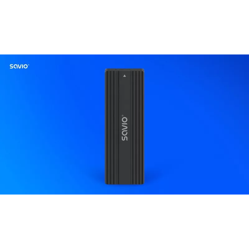 Caixa para SSD SAVIO AK-84 Preto para unidades M.2, USB 10 Gbit/s (Type-A / Type-C), Alumínio + ABS