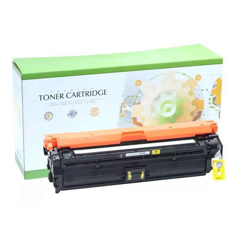 Cartucho de toner STATIC compatível com HP CE272A/CE342A/CE742A amarelo recondicionado 7.500 páginas