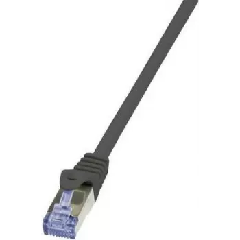 LogiLink PrimeLine – cabo de patch – RJ-45 (macho) para RJ-45 (macho) – 20 m – SFTP, PiMF – cabo bruto Cat.7 – sem halogéneos, moldado, sem emaranhamento – preto