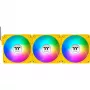 Ventoinhas de caixa Thermaltake CT140 EX ARGB 140 mm amarelo pack de 3